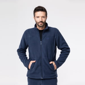 Jaqueta Fleece Térmica Masculina Forrada em Lã - 915 Azul Marinho