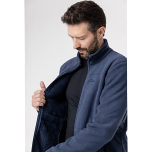 Jaqueta Fleece Térmica Masculina Forrada em Lã - 915 Azul Marinho