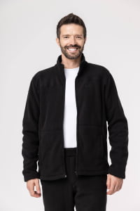 Jaqueta Fleece Térmica Masculina Forrada em Lã - 915 Preto