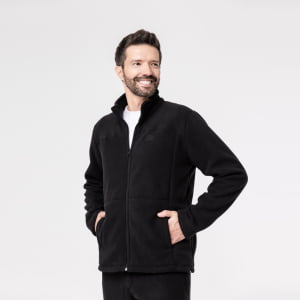 Jaqueta Fleece Térmica Masculina Forrada em Lã - 915 Preto