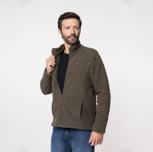 Jaqueta Fleece Térmica Masculina Forrada em Lã - 915 Verde Militar