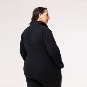 Jaqueta Fleece Térmica Plus Size Feminina - 923 Preta