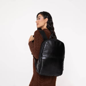 Mochila Unissex de Couro - 1301 Preto