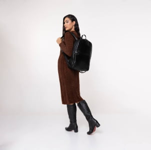 Mochila Unissex de Couro - 1301 Preto