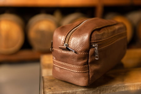 Necessaire para Viagem de Couro - 1705 Café