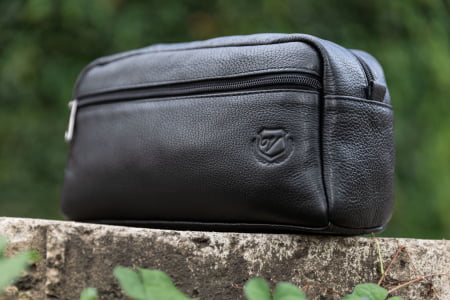 Necessaire para Viagem de Couro - 1705 Preto