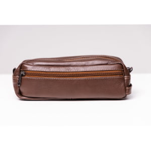 Necessaire para Viagem de Couro - 1709 Café