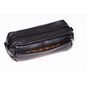 Necessaire para Viagem de Couro - 1709 Preto