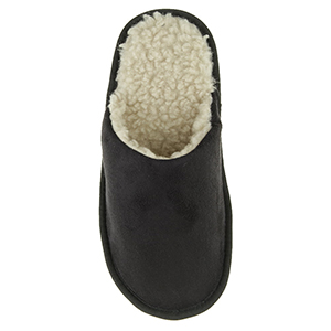 Pantufa Conforto Forrada em Lã Sintética Hipoalérgica Solado Antiderrapante 215GI - Black