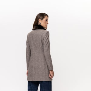 Casaco Térmico Feminino Spesso Vicenza Em Lã Premium Italiana - 4084 Mescla 