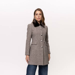 Casaco Térmico Feminino Spesso Vicenza Em Lã Premium Italiana - 4084 Mescla 