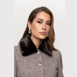 Casaco Térmico Feminino Spesso Vicenza Em Lã Premium Italiana - 4084 Mescla 