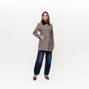 Casaco Térmico Feminino Spesso Vicenza Em Lã Premium Italiana - 4084 Mescla 