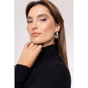 Suéter Feminino em Tricô Pluma Gola Alta - 25114 Preto